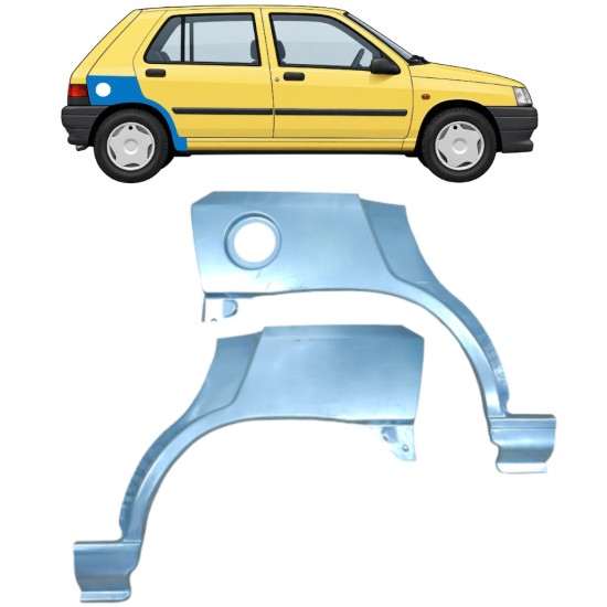 Pannello di riparazione parafango posteriore per Renault Clio I 1990-1998 / Sinistra+Destra / Set 9849