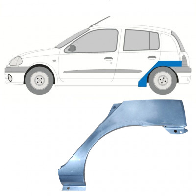 Pannello di riparazione parafango posteriore per Renault Clio II 1998-2012 / Sinistra 7266