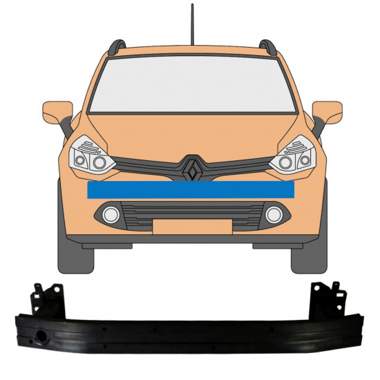 Rinforzo paraurti anteriore per Renault Clio IV 2012-2019 7565