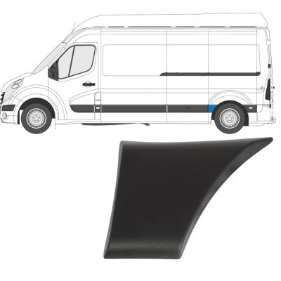 Modanatura laterale parafango posteriore per Nissan NV400 2010- / Sinistra 7218