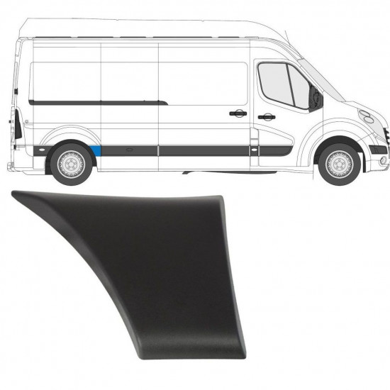 Modanatura laterale parafango posteriore per Renault Master 2010- / Destra 7217