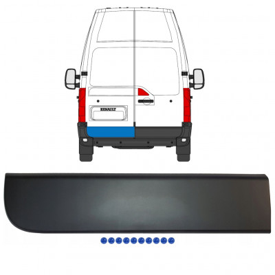 Modanatura laterale porta posteriore per Nissan NV400 2010- / Sinistra 13734