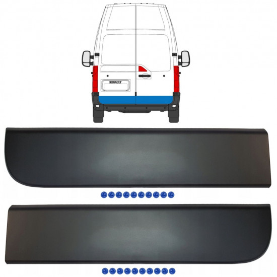 Modanatura laterale porta posteriore per Opel Movano 2010-2021 / Sinistra+Destra / Set 13220