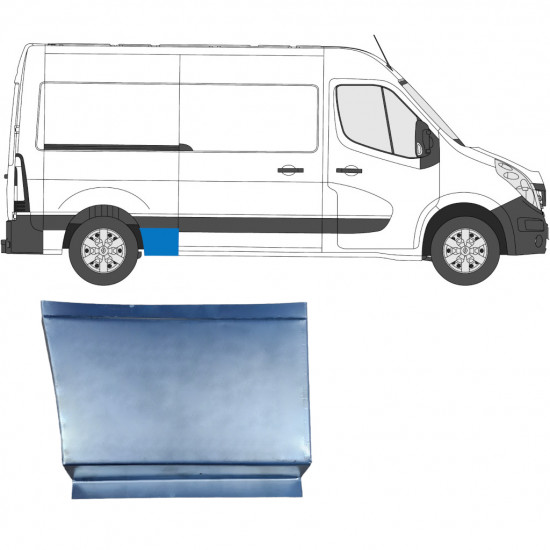 Pannello di riparazione parafango posteriore per Nissan NV400 2010- / Destra 13501