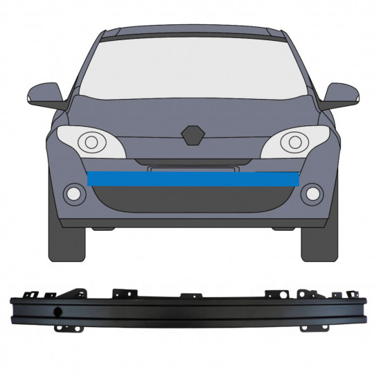 Rinforzo paraurti anteriore per Renault Megane III 2008-2016 9341