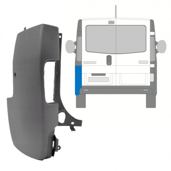 Angolo paraurti posteriore per Opel Vivaro 2001-2014 / Sinistra 15305