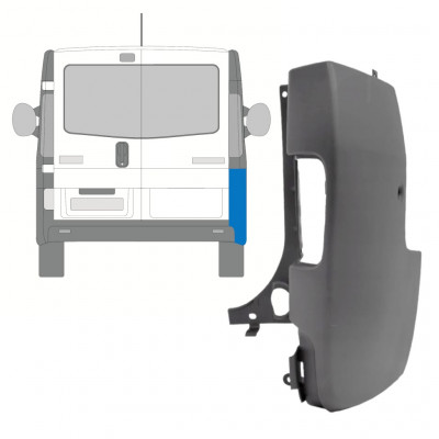 Angolo paraurti posteriore per Renault Trafic 2001-2014 / Destra 8208