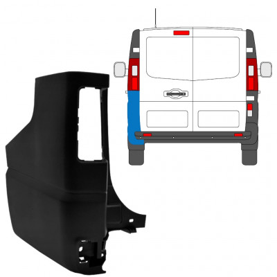 Angolo paraurti posteriore per Opel Vivaro 2014-2019 / Sinistra 13044