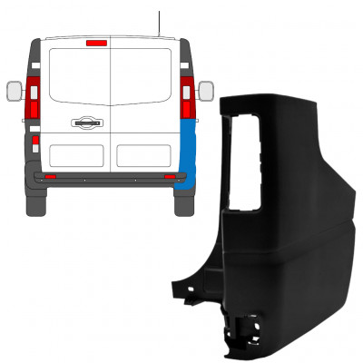Angolo paraurti posteriore per Opel Vivaro 2014-2019 / Destra 13043