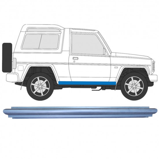 Pannello di riparazione sottoporta lamiera per Daihatsu Feroza Rocky Fourtrak 1993-2001 / Sinistra = Destra (simmetrico) 8315