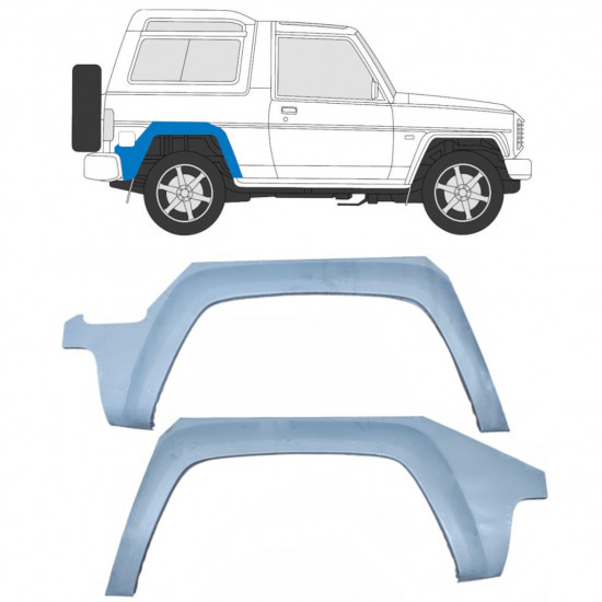 Pannello di riparazione parafango posteriore per Daihatsu Feroza Rocky Fourtrak 1984-1993 / Sinistra+Destra / Set 10418