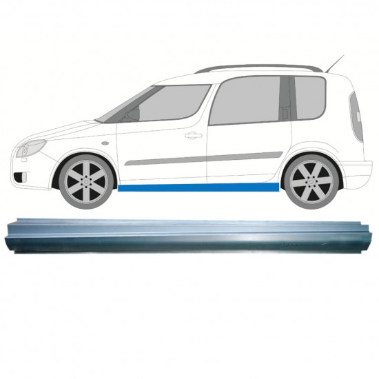Pannello di riparazione sottoporta lamiera per Skoda Roomster Praktik 2006-2015 / Sinistra 8110