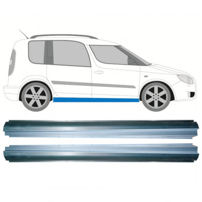 Pannello di riparazione sottoporta lamiera per Skoda Roomster Praktik 2006-2015 / Sinistra+Destra / Set 10579