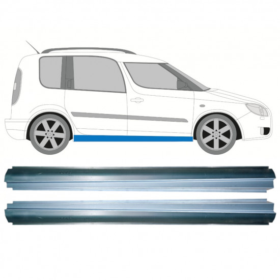 Pannello di riparazione sottoporta lamiera per Skoda Roomster Praktik 2006-2015 / Sinistra+Destra / Set 10579