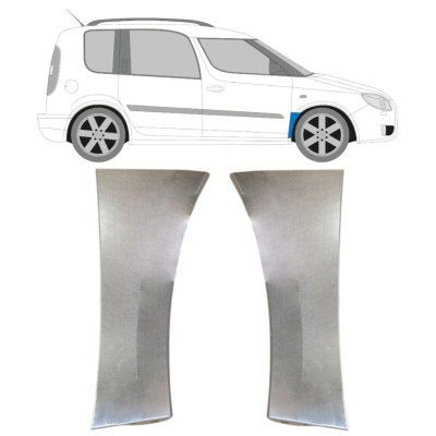 Pannello di riparazione parafango anteriore per Skoda Roomster Praktik 2006-2015 / Sinistra+Destra / Set 14695