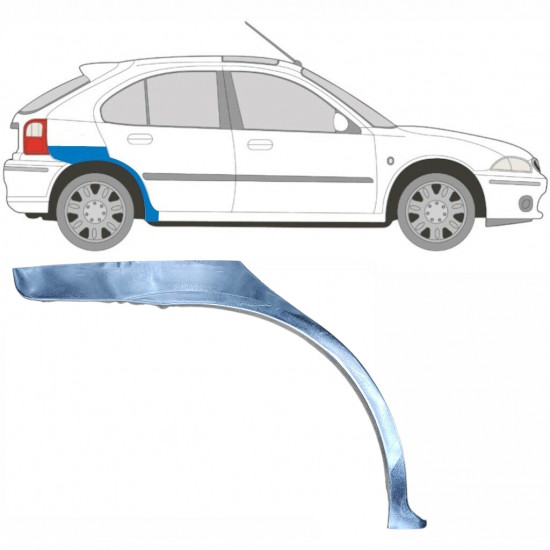 Pannello di riparazione parafango posteriore per Rover 25 200 MG ZR 1995-2005 / Destra 5628