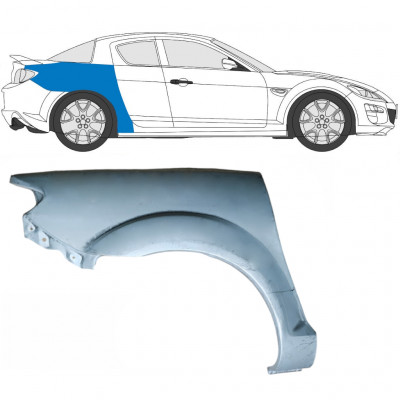 Pannello di riparazione parafango posteriore per Mazda RX-8 2003-2012 / Destra 6013