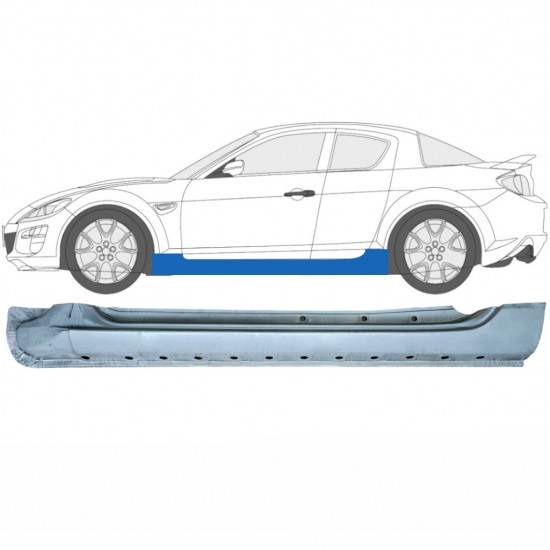 Sottoporta Lamiera Completo per Mazda RX-8 2003-2012 / Sinistra 6701