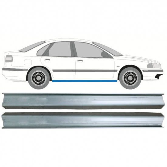 Pannello di riparazione sottoporta lamiera per Volvo S40 V40 1995-2004 / Sinistra+Destra / Set 9890