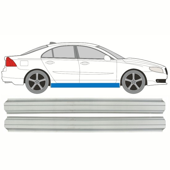 Pannello di riparazione sottoporta lamiera per Volvo S80 2006-2016 / Sinistra = Destra (simmetrico) / Set 10250