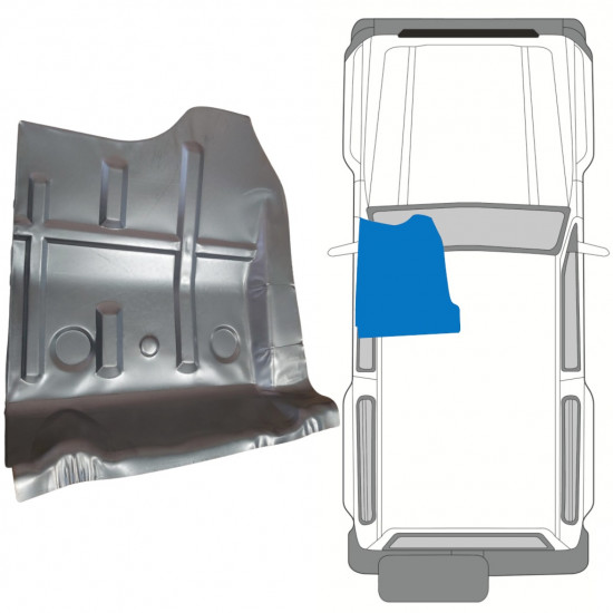 Lamierato di riparazione del pavimento per Suzuki Samurai 1981- / Sinistra 11303
