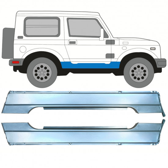 Sottoporta Lamiera Completo per Suzuki Samurai 1981- / Sinistra+Destra / Set 10030
