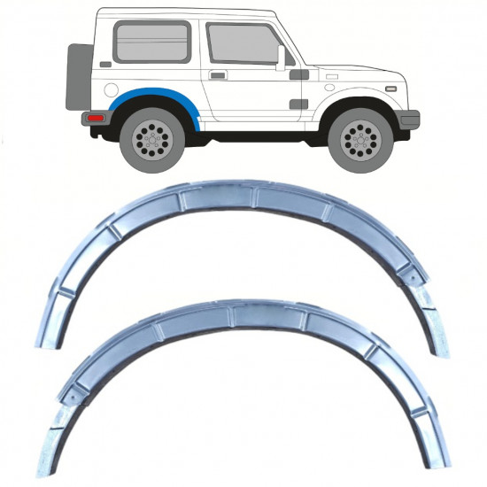 Pannello di riparazione attacco parafango posteriore per Suzuki Samurai 1981- / Sinistra+Destra / Set 11833