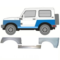 Pannello di riparazione sottoporta + parafango anteriore + posteriore per Suzuki Samurai 1981- / Sinistra / Set 11180