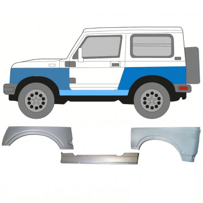 Pannello di riparazione sottoporta + parafango anteriore + posteriore per Suzuki Samurai 1981- / Sinistra / Set 11180