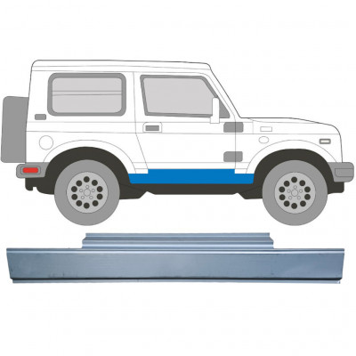Pannello di riparazione sottoporta lamiera per Suzuki Samurai 1981- / Sinistra = Destra (simmetrico) 5050