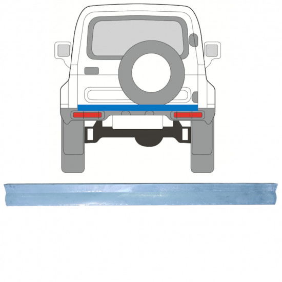 Pannello di riparazione sezione posteriore interna per Suzuki Samurai 1981- 11646