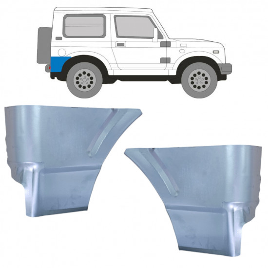 Lamiera di riparazione dell'angolo posteriore per Suzuki Samurai 1981- / Set 10614