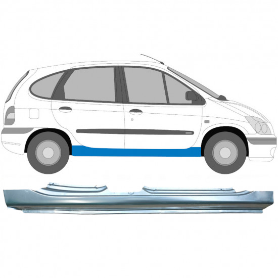 Sottoporta Lamiera Completo per Renault Megane I Scenic 1995-2003 / Destra 6036