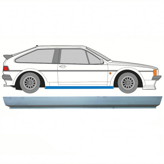 Pannello di riparazione sottoporta lamiera per Volkswagen Scirocco 1981-1992 / Sinistra = Destra (simmetrico) 8794
