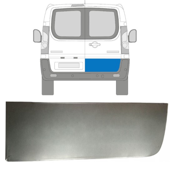 Pannello di riparazione porta posteriore esterno per Peugeot Expert 2007-2016 / Destra 15228
