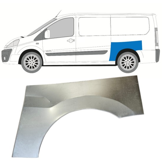 Pannello di riparazione parafango posteriore per Peugeot Expert 2007-2016 / Sinistra 15240