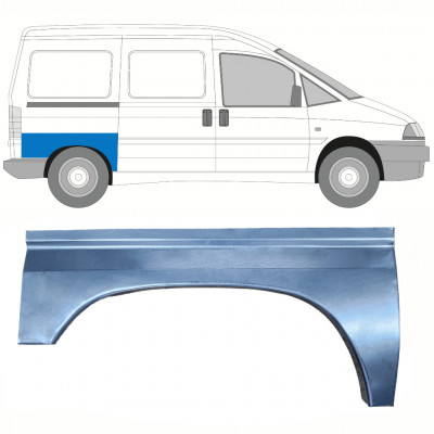 Pannello di riparazione parafango posteriore per Peugeot Expert 1994-2007 / Destra 13883