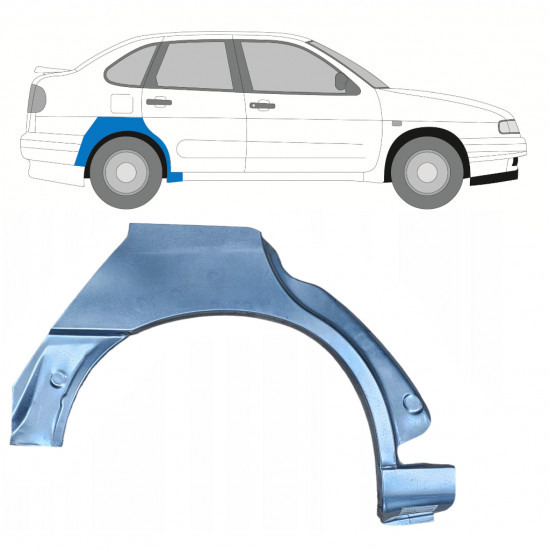Pannello di riparazione parafango posteriore per Seat Ibiza Cordoba 1993-2002 / Destra 7860