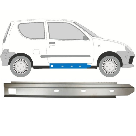 Sottoporta interno per Fiat Seicento 1998-2010 / Destra 14714
