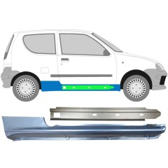 Lamiera di riparazione sottoporta e sottoporta interno per Fiat Seicento 1998-2010 / Destra / Set 14720