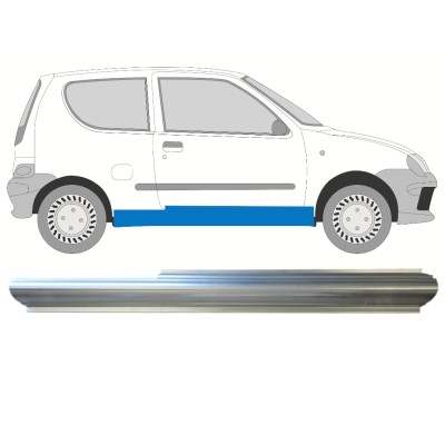 Pannello di riparazione sottoporta lamiera per Fiat Seicento 1998-2010 / Destra 14717