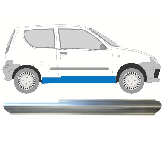 Pannello di riparazione sottoporta lamiera