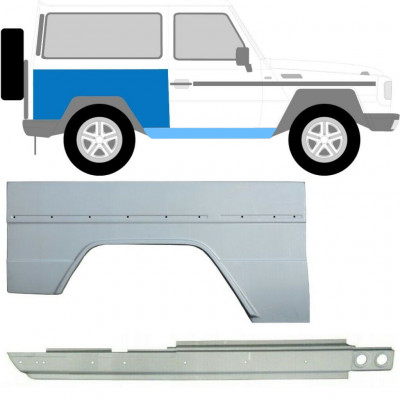 Pannello di riparazione sottoporta e parafango posteriore per Mercedes G-Class W460 W461 W463 1979- / Destra / Set 10003