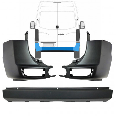 Paraurti posteriore per Mercedes Sprinter 2006-2018 / Set 9723