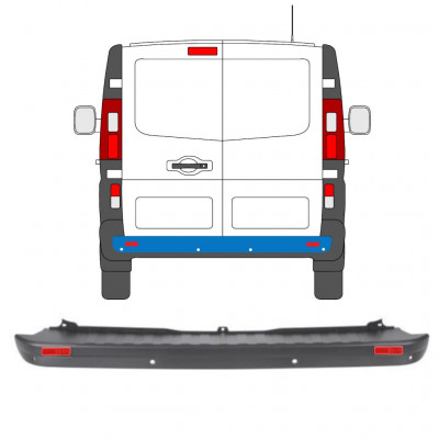 Paraurti posteriore con PDC e lampada per Opel Vivaro 2014-2019 / Set 13227