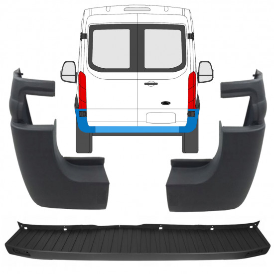 Angolo paraurti posteriore per Ford Transit 2014- / Set 9732