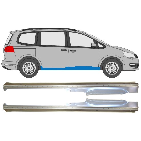 Sottoporta Lamiera Completo per Volkswagen Sharan 2010-2022 / Sinistra+Destra / Set 14596