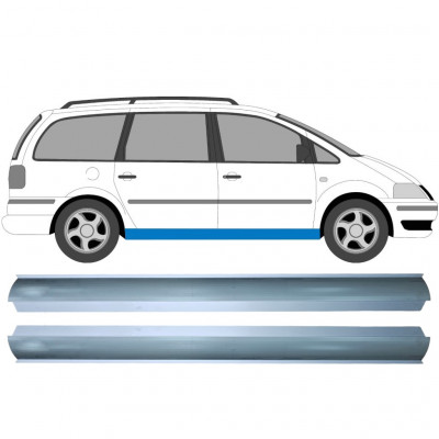 Pannello di riparazione sottoporta lamiera per Seat Alhambra 1995-2010 / Sinistra = Destra (simmetrico) / Set 13218