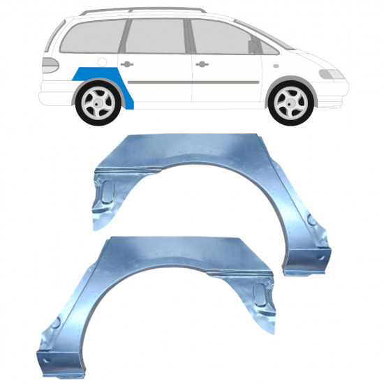 Pannello di riparazione parafango posteriore per Ford Galaxy 1995-2010 / Sinistra+Destra / Set 14008