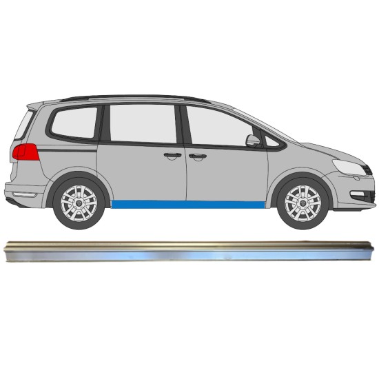 Pannello di riparazione sottoporta inferiore per Volkswagen Sharan 2010-2022 / Sinistra = Destra (simmetrico) 14605
